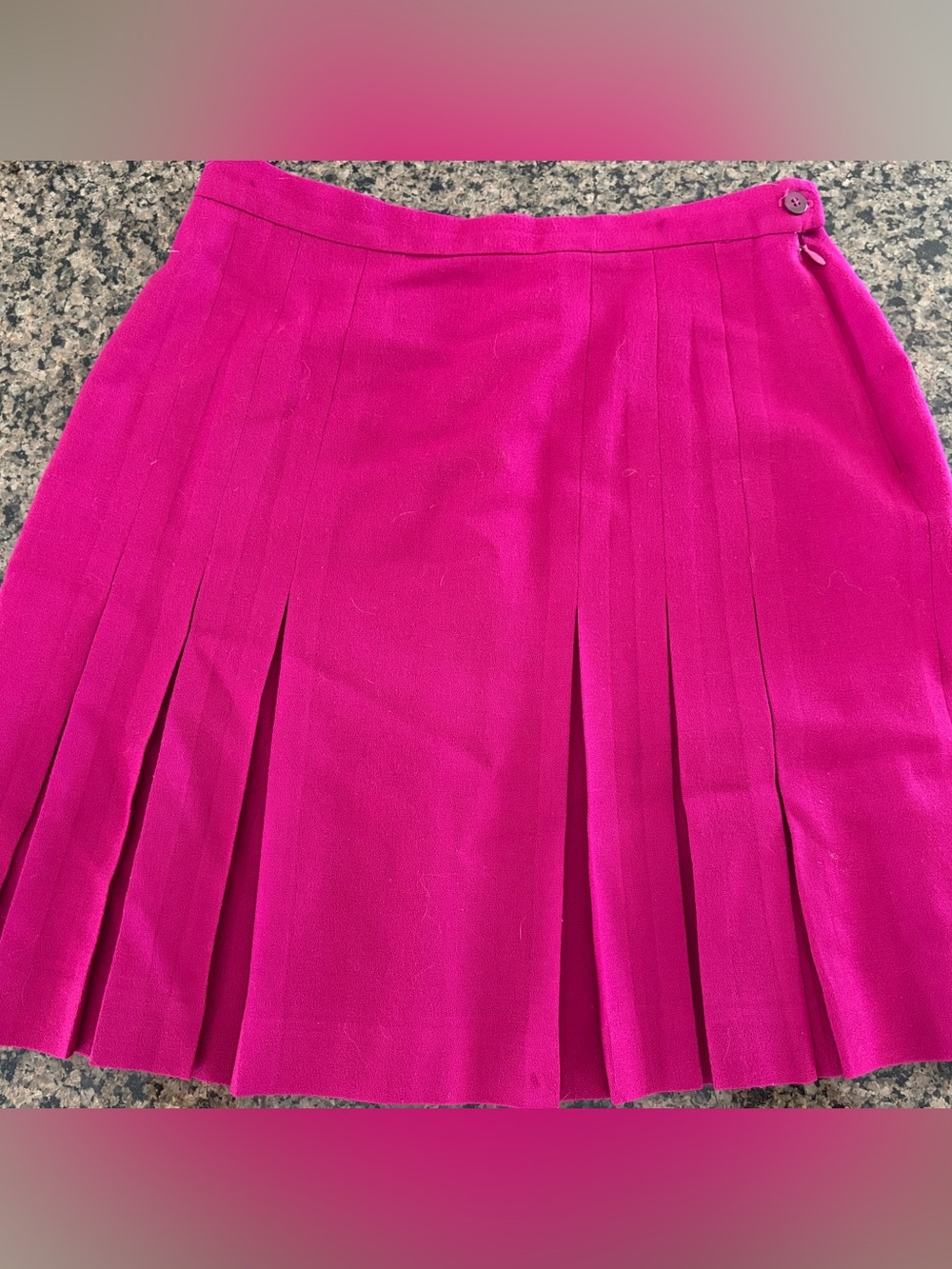 Jones New York Women's Pink Solid Pleated Skirt wool Size 12 Regular